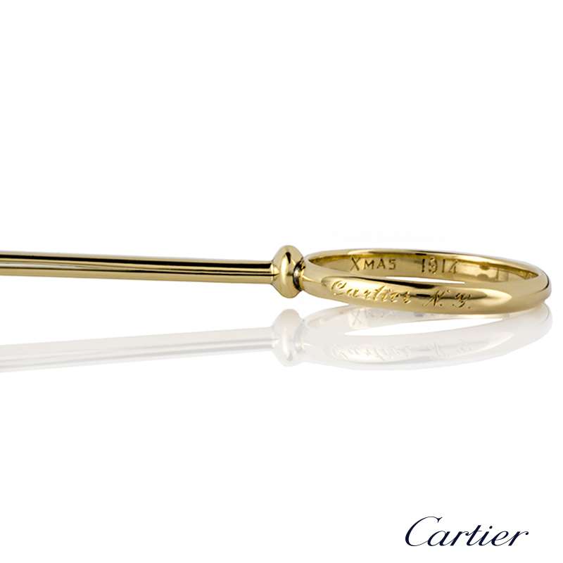 Cartier 14k Yellow Gold Ring Cigarette Holder